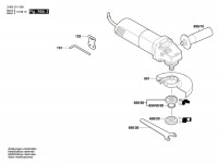 Bosch 3 603 D11 002 Pws 680-125 Angle Grinder 230 V / Eu Spare Parts